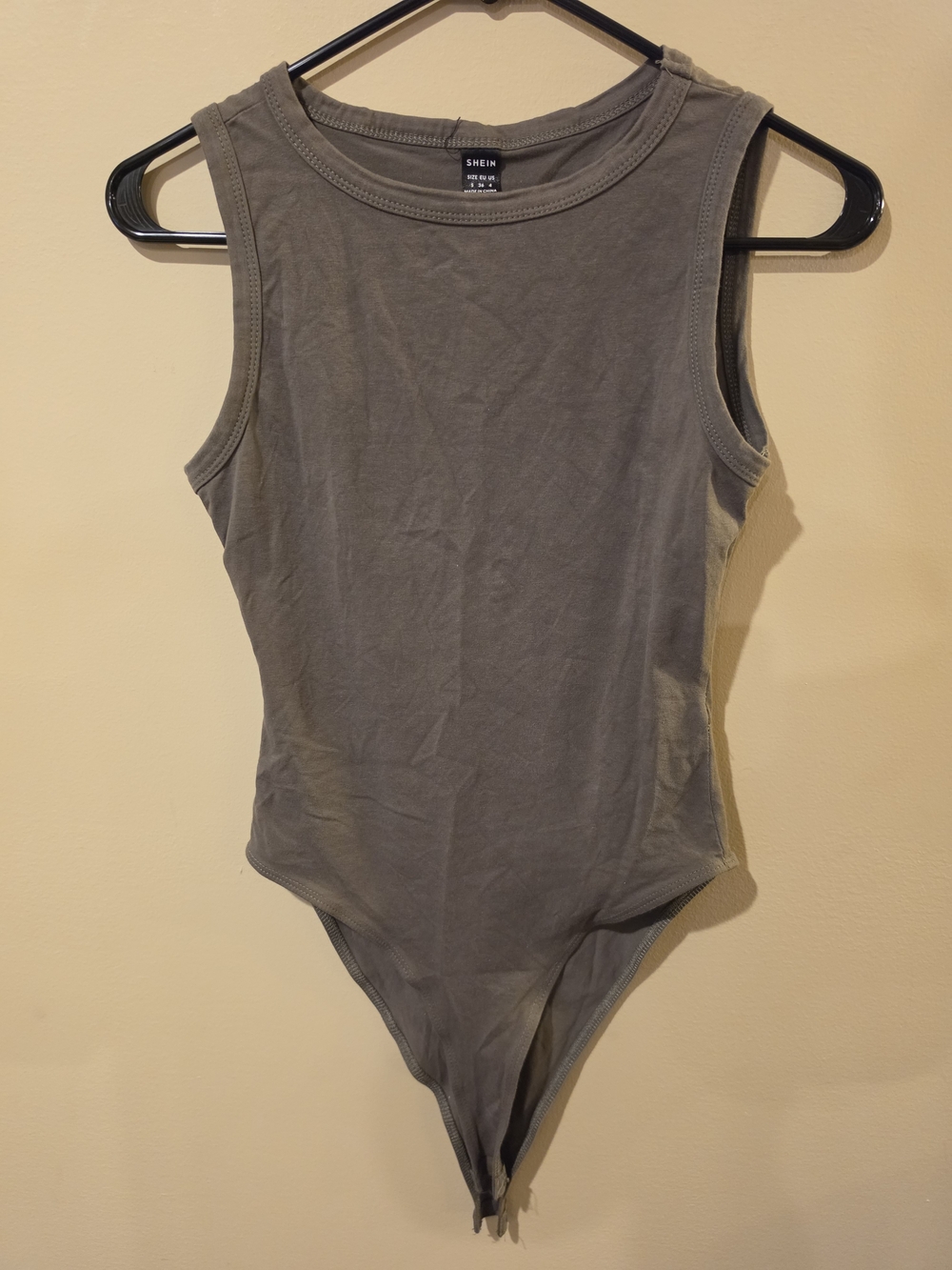 SHEIN Olive Green Sleeveless Tank One-Piece Bodysuit